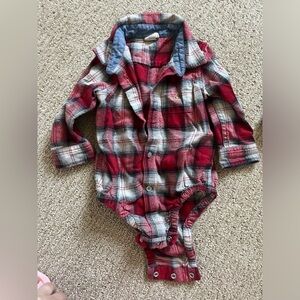 Gap flannel onesie
